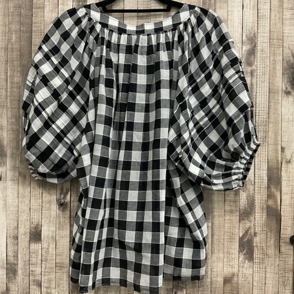 THE GREAT BLACK AND GRAY CHECKERED BLOUSE BRAND NEW NWT - Picture 4 of 7